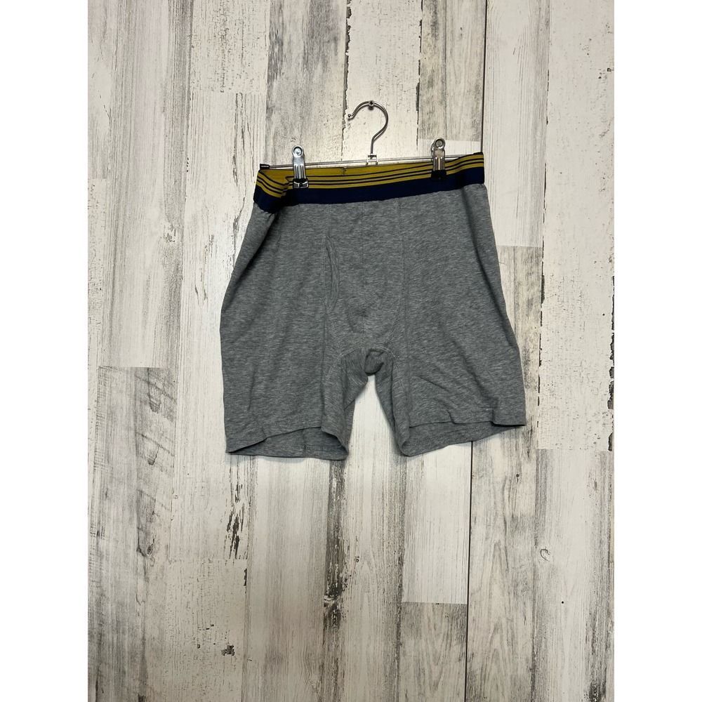 George Mens Boxer Briefs Size Large (36-38) Heather Grey Striped Waistband